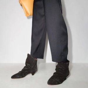 Isabel Marant Doey 40 Slip-on Ankle Boots Faded Black Size 35/5